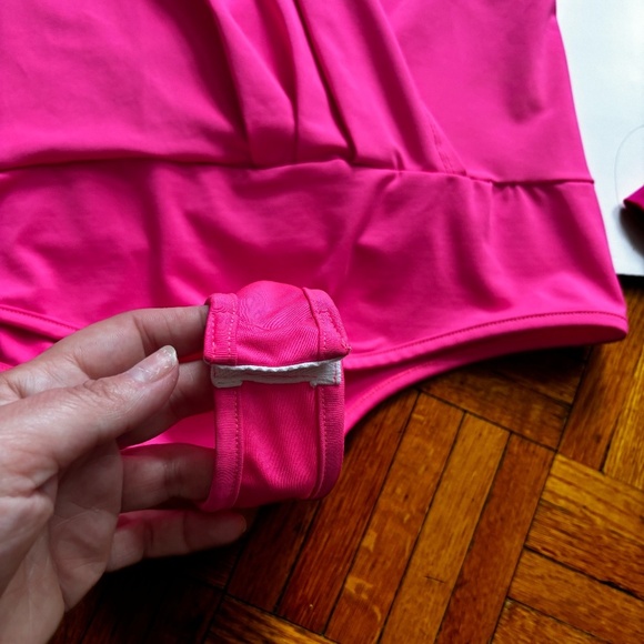 hot pink cross over body suit - Picture 4 of 5